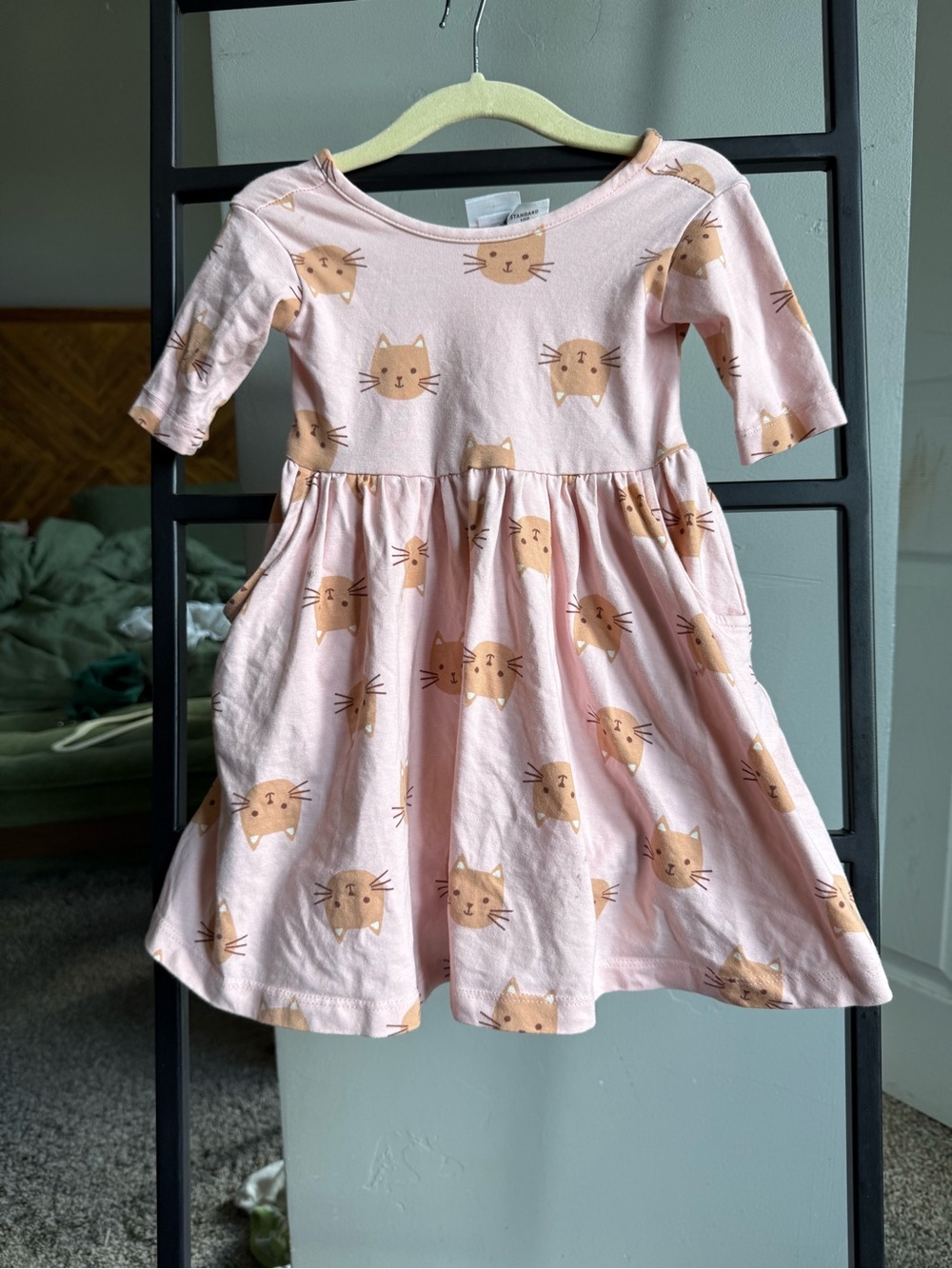 Hanna Andersson 2T Pink Cat Print Twirl Dress